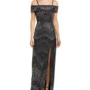 Laundry Shelli Segal Embellished Crepe Dress 14